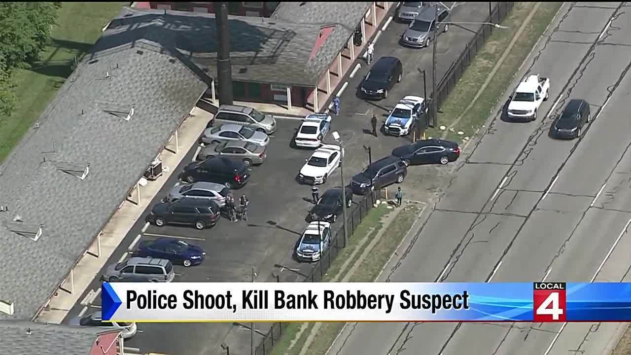 Bank robbery suspect shot, killed by police in Detroit
